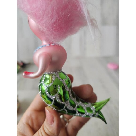 Vintage Italian mermaid ornament Xmas tree hair lady sea vintage - Picture 4 of 11